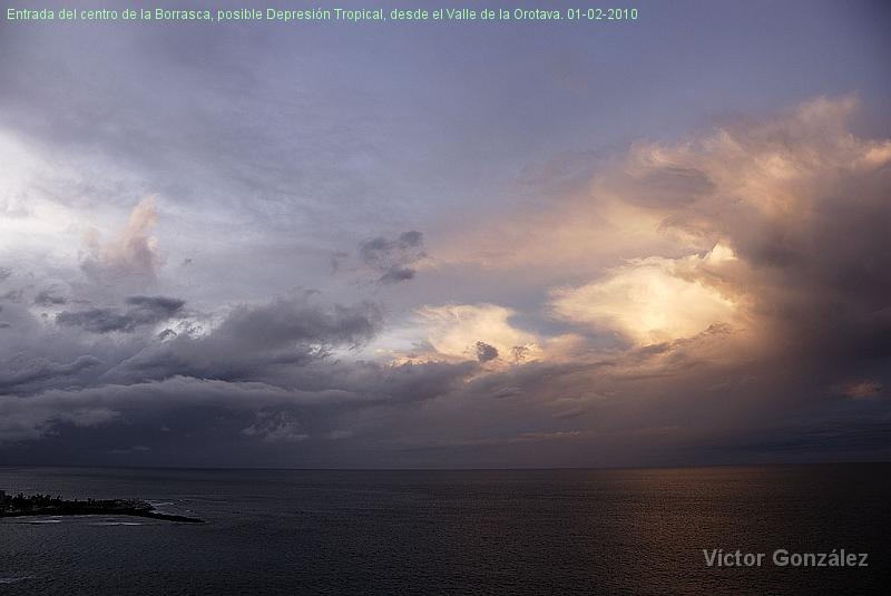 EntradaBaja0102010.jpg - Entrada del centro de la Borrasca, posible Depresión Tropical, desde el Valle de la Orotava. 01-02-2010