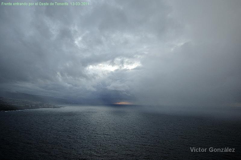 LlegadaFrente13032011.jpg - Frente entrando por el Oeste de Tenerife. 13-03-2011
